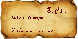 Balvin Csongor névjegykártya