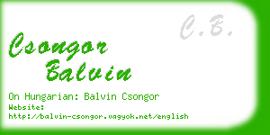 csongor balvin business card